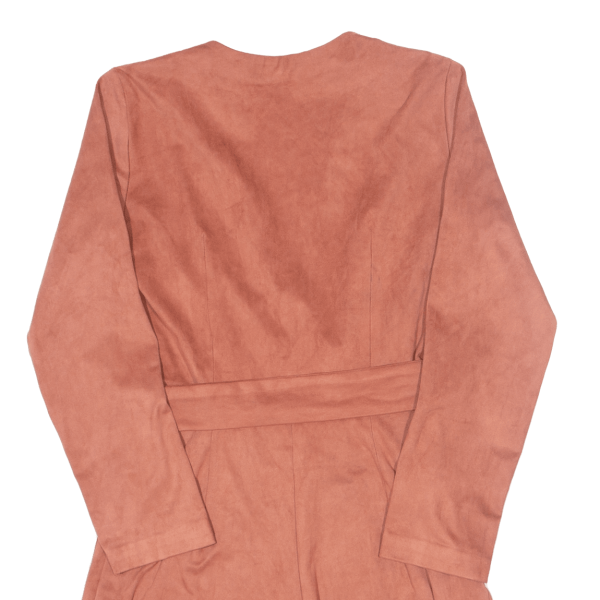 ZARA TRAFALUC Suede Feel Womens Playsuit Pink Straight XS on Sale