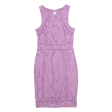 GUESS Womens Pencil Dress Purple Lace Sleeveless Knee Length S Online now