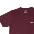 VANS Mens T-Shirt Maroon S Discount