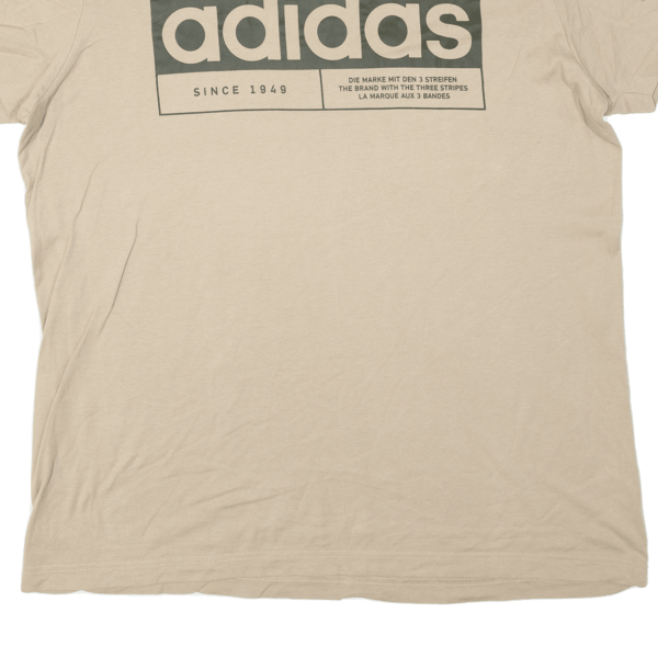 ADIDAS Mens T-Shirt Beige 1 2 Zip L Sale