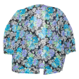 FINK Sheer Womens Kimono Blouse Blue Long Sleeve 90s Floral UK 14 Online