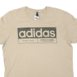 ADIDAS Mens T-Shirt Beige 1 2 Zip L Sale