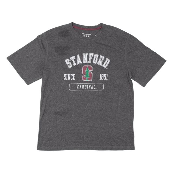 CHAMPION Stanford Cardinal Mens T-Shirt Grey USA M For Cheap