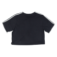 ADIDAS Cropped Womens T-Shirt Black M Fashion