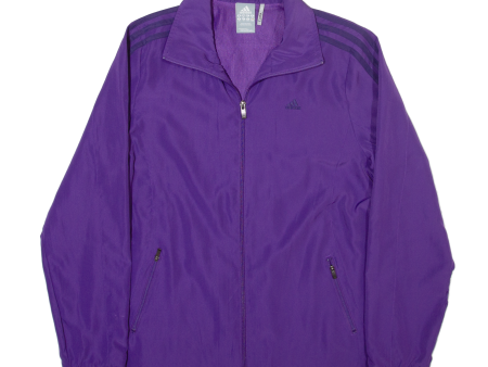 ADIDAS Mesh Lined Womens Track Jacket Purple UK 14 Discount