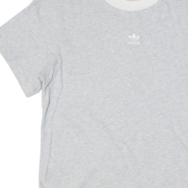 ADIDAS Womens T-Shirt Grey UK 4 Sale