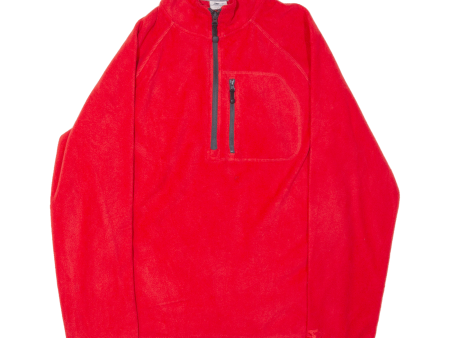 STARTER Mens Fleece Red 1 4 Zip S on Sale