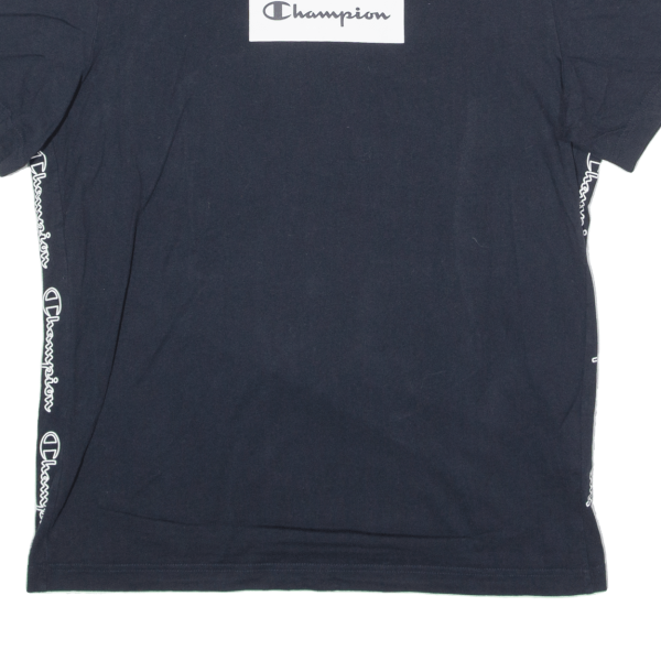 CHAMPION Mens T-Shirt Blue Crew Neck L Online