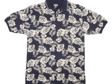 BUGLE BOY Mens Polo Shirt Blue Floral L on Sale