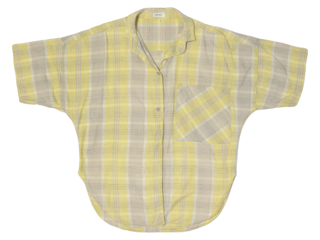 Womens Shirt Yellow Check L Hot on Sale