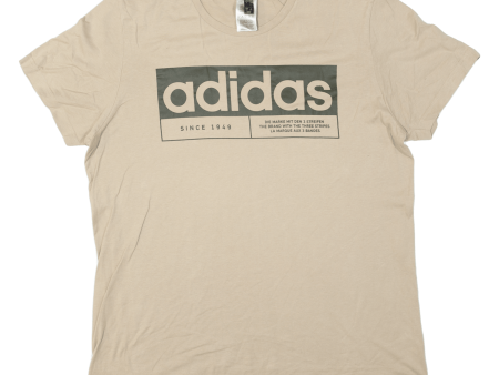 ADIDAS Mens T-Shirt Beige 1 2 Zip L Sale