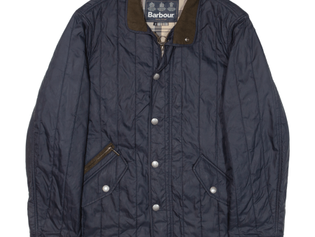 BARBOUR Shed Mens Quilted Jacket Blue S Sale