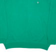 BASEFIELD Mens Jumper Green V-Neck Tight Knit L Hot on Sale