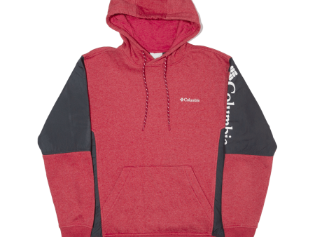 COLUMBIA Mens Red Hoodie S Online now