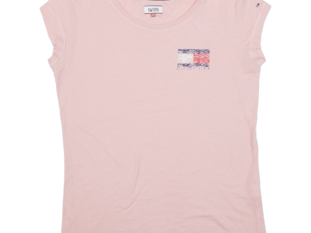 TOMMY HILFIGER Womens T-Shirt Pink XS Sale