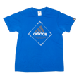 ADIDAS Mens T-Shirt Blue Crew Neck S Supply