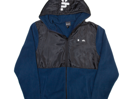 BENCH Mens Fleece Jacket Blue Hooded L Supply