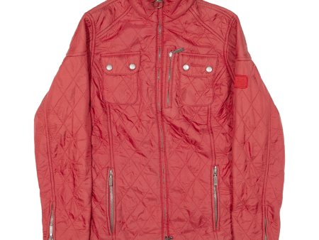 BARBOUR International Trials Womens Quilted Jacket Red UK 10 Online Sale