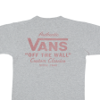 VANS Mens T-Shirt Grey Crew Neck S Online Hot Sale