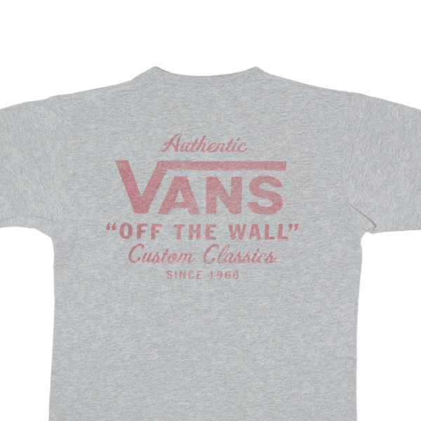 VANS Mens T-Shirt Grey Crew Neck S Online Hot Sale