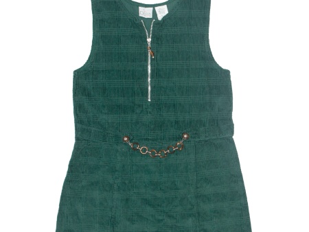 IN DESIGN Girls A-Line Dress Green Corduroy 90s Sleeveless Short 14Y Online