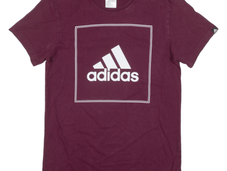 ADIDAS Mens T-Shirt Maroon S Supply