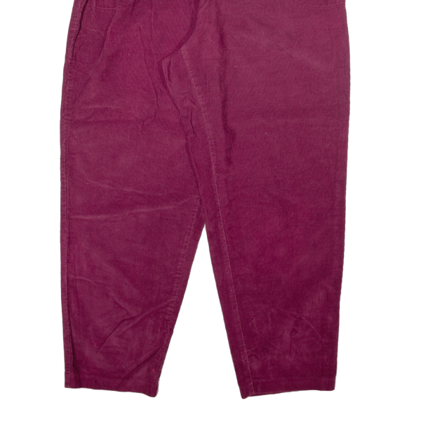 CLASSIC ELEMENTS Womens Trousers Maroon Relaxed Tapered W30 L28 For Discount