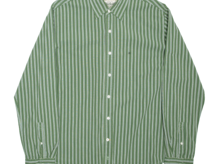 TIMBERLAND Mens Shirt Green Striped Long Sleeve L Online