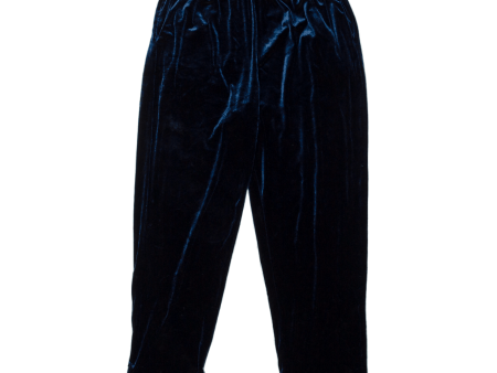 ALFRED DUNNER Velour Womens Sweatpants Blue Straight S W27 L26 on Sale