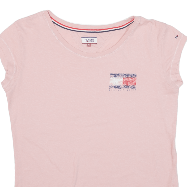 TOMMY HILFIGER Womens T-Shirt Pink XS Sale