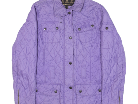 BARBOUR New Flyweight International Womens Quilted Jacket Purple UK 10 Hot on Sale