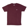 VANS Mens T-Shirt Maroon S Discount