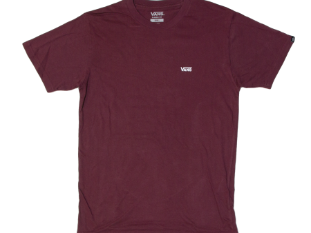 VANS Mens T-Shirt Maroon S Discount