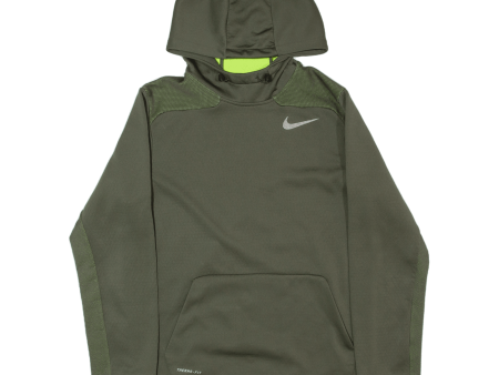 NIKE Therma Fit Mens Green Hoodie S Online Sale