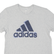 ADIDAS Mens T-Shirt Grey L For Cheap