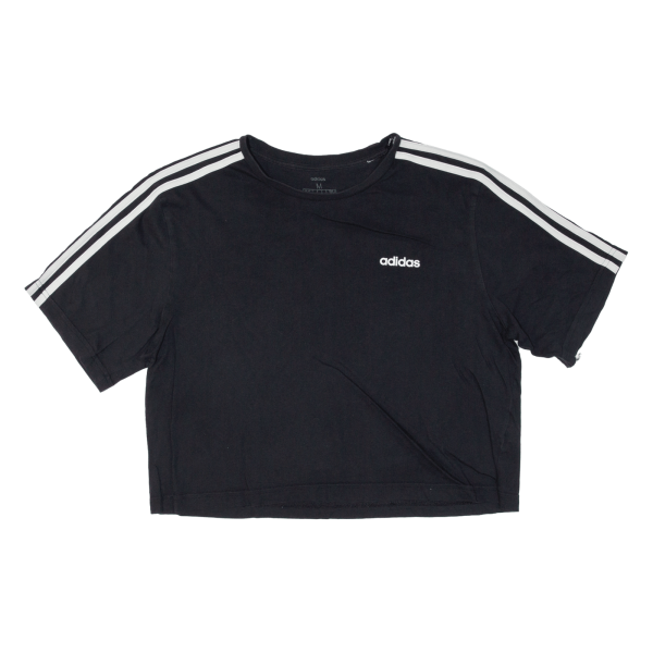 ADIDAS Cropped Womens T-Shirt Black M Fashion