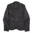 BARBOUR Womens Quilted Jacket Black UK 12 Supply