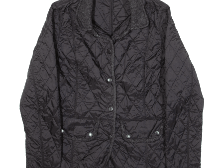 BARBOUR Womens Quilted Jacket Black UK 12 Supply