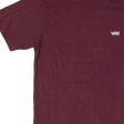 VANS Mens T-Shirt Maroon S Discount