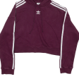 ADIDAS Crop Womens Red Hoodie UK 4 Hot on Sale