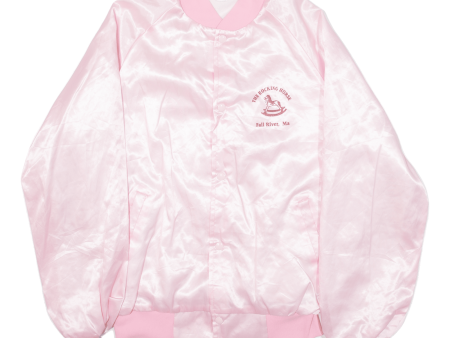 WEST ARK Womens Bomber Jacket Pink Nylon USA M For Sale