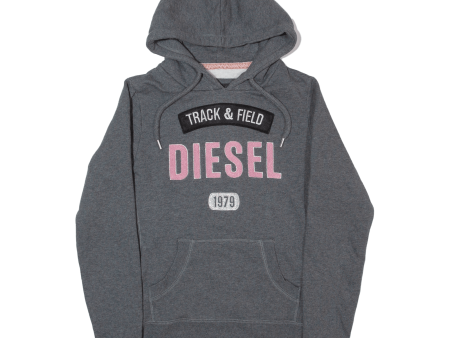 DIESEL Womens Grey Hoodie M Online Hot Sale