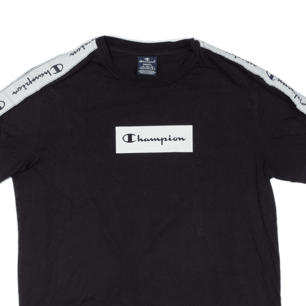 CHAMPION Mens T-Shirt Black S For Sale