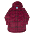 TWINTIP Longline Womens Coat Red Flannel Hooded Plaid M Sale