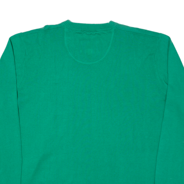 BASEFIELD Mens Jumper Green V-Neck Tight Knit L Hot on Sale