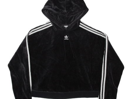 ADIDAS Crop Womens Black Hoodie UK 16 Online