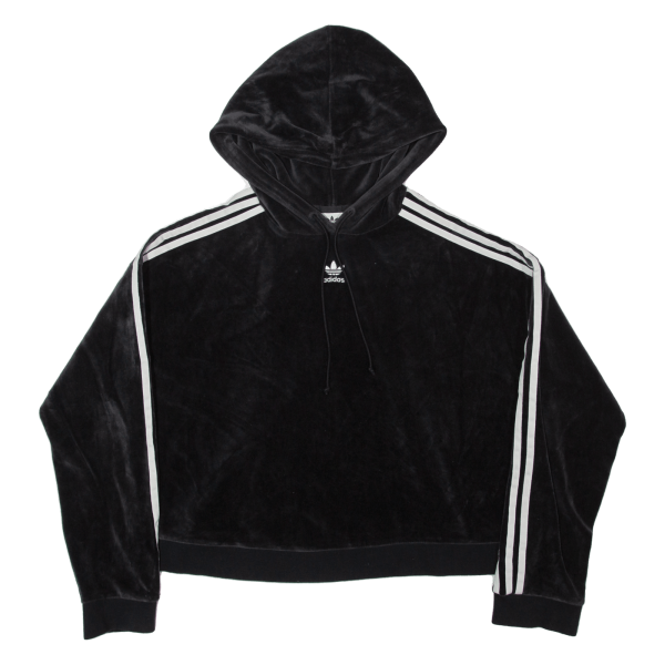 ADIDAS Crop Womens Black Hoodie UK 16 Online