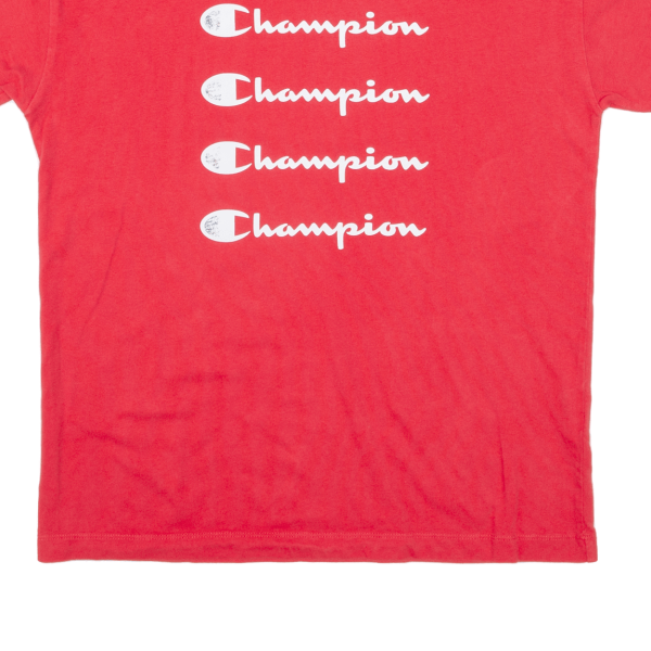 CHAMPION Mens T-Shirt Red S For Cheap