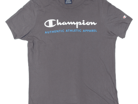 CHAMPION Mens Band T-Shirt Grey S For Sale