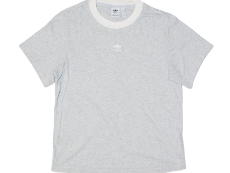 ADIDAS Womens T-Shirt Grey UK 4 Sale